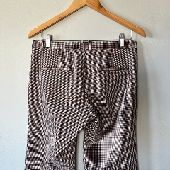 Theory Demitria Virgin Wool Blend Multicolor Checked Plaid Pants Size 4 - Picture 8 of 10